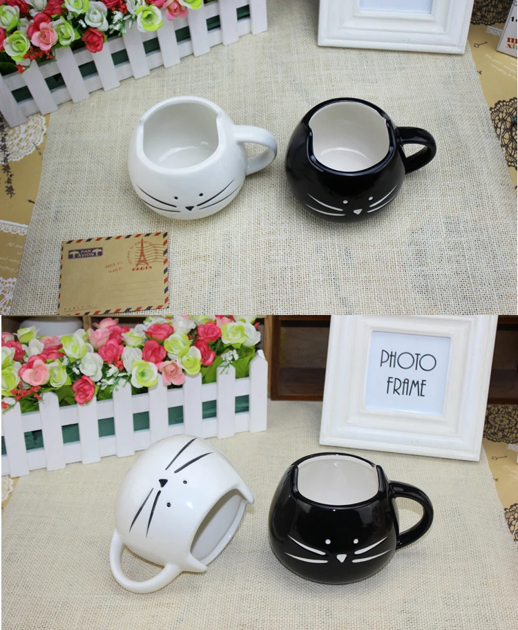New Cute Cat Mug Animal Milk Mugs Original and Funny Cups to Give Away Unusual Tea Cup of Coffee Drinkware Personalized Gift Bar