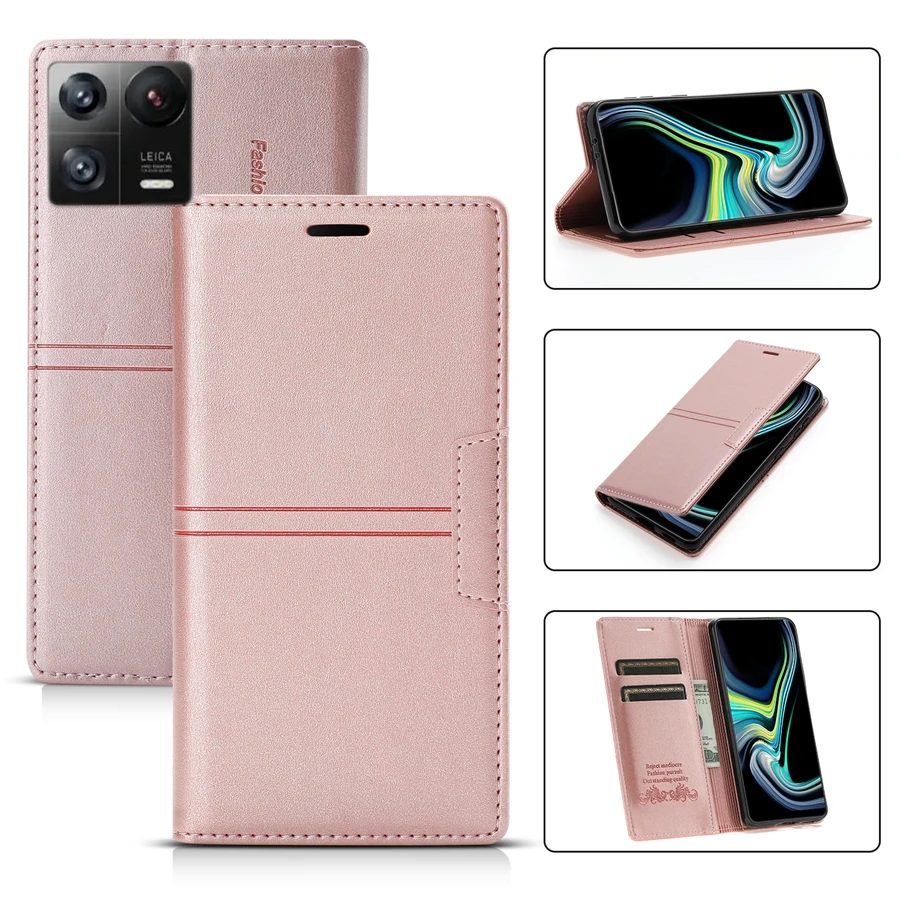 Wallet With Card Slot Magnetic Flip Leather Case For Xiaomi 13 Lite 12T Mi 11 Lite 10T 9T Poco M6 Pro X5 F5 M5s X3 NFC Cover