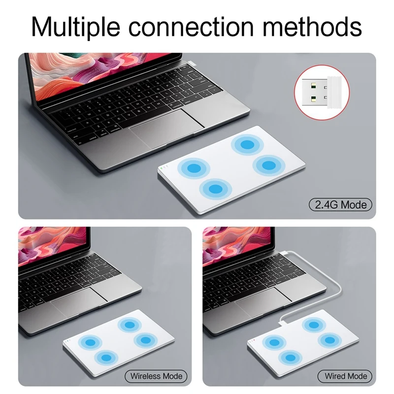 Trackpad Bluetooth Wireless 2.4G Wired Touchpad Touch Pad Rechargeable Trackpad Mouse for Laptop PC Pad