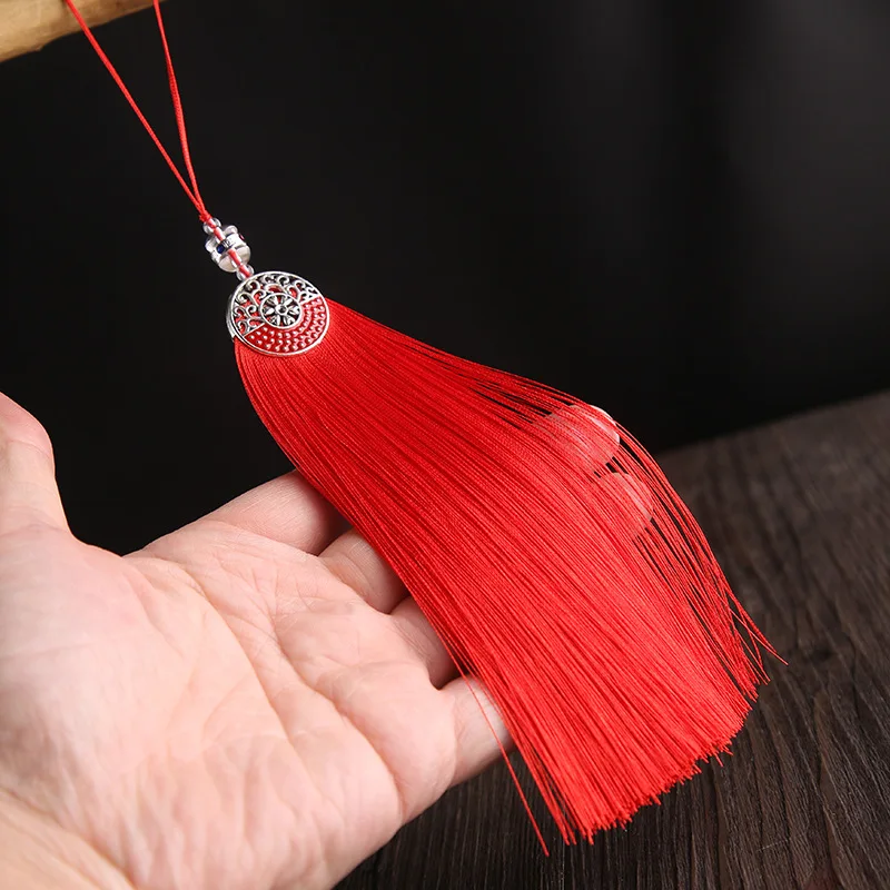 Tassels 2Pcs Silky Handmade Soft 15CM Crafts Beaded Fringe Cord Loop DIY Crafts Jewelry Making Decor tassel fringe tassel decoration tassel accessories tassel trim mini tassels silky floss tassels