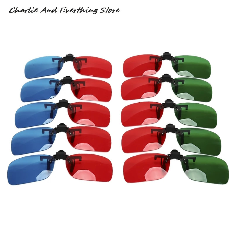 1/2PCS 3D Glasses Fits over Most Prescription Glasses for 3D Movies Gaming and TV