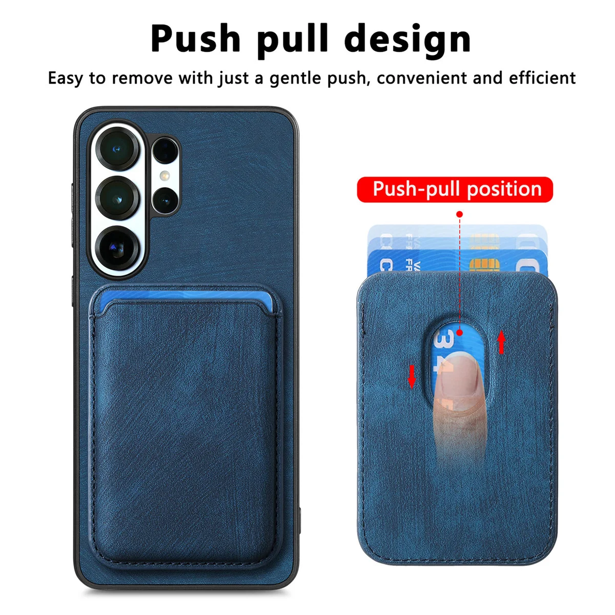 Premium Detachable Magnetic Card Holder Wallet Phone Case Cover