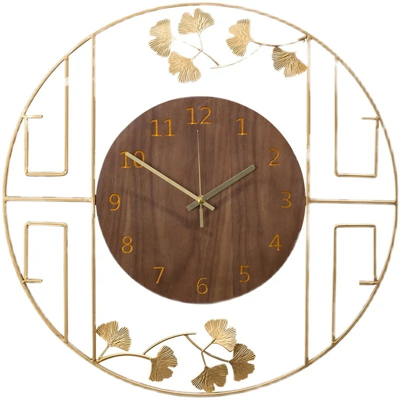 

YY Chinese Style Wall Clock Living Room Dining Elegant Home Punch-Free Decoration