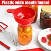 NEW Plastic Canned Funnel Wide Mouth Funnel Jars Folding Funnel with Long Neck Liquid Filling Funnels Household Kitchen Gadget 4