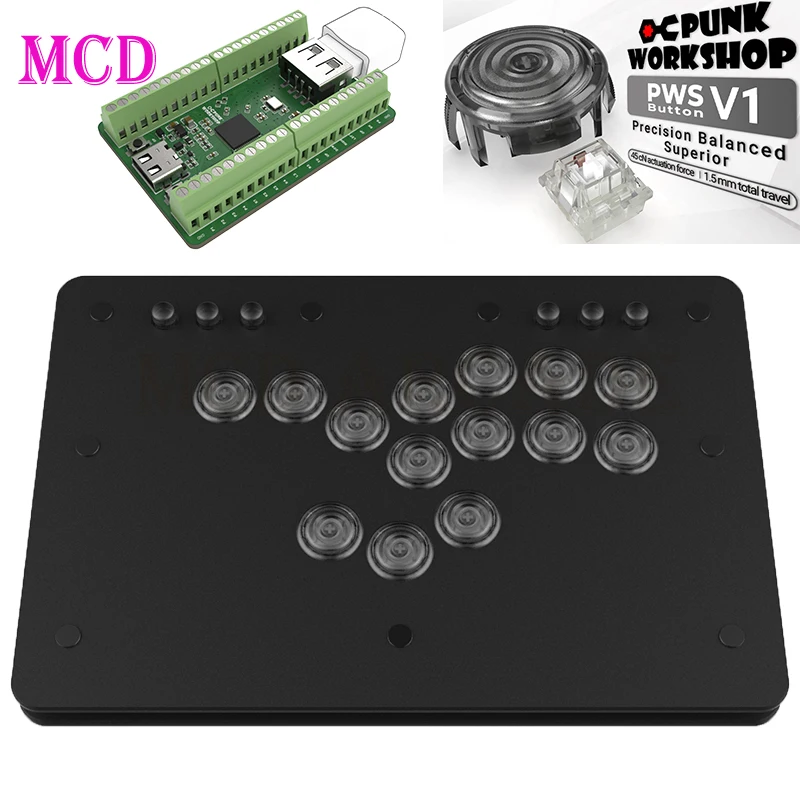 Punk Workshop Mini HitBox SOCD Fighting Stick Controller