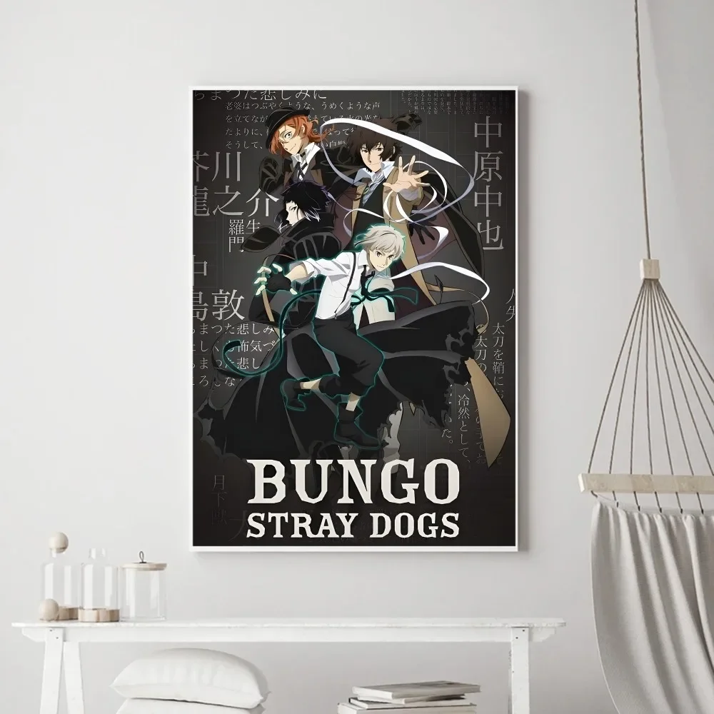 Anime Bungo Stray Dogs Poster Prints Wall Painting Bedroom Living Room Wall Bar Restaurant Sticker