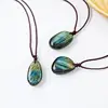 Natural Labradorite Necklace Handmade Crystal Moonlight Stone Pendant Men Women Energy Necklaces Stones Ornament 6