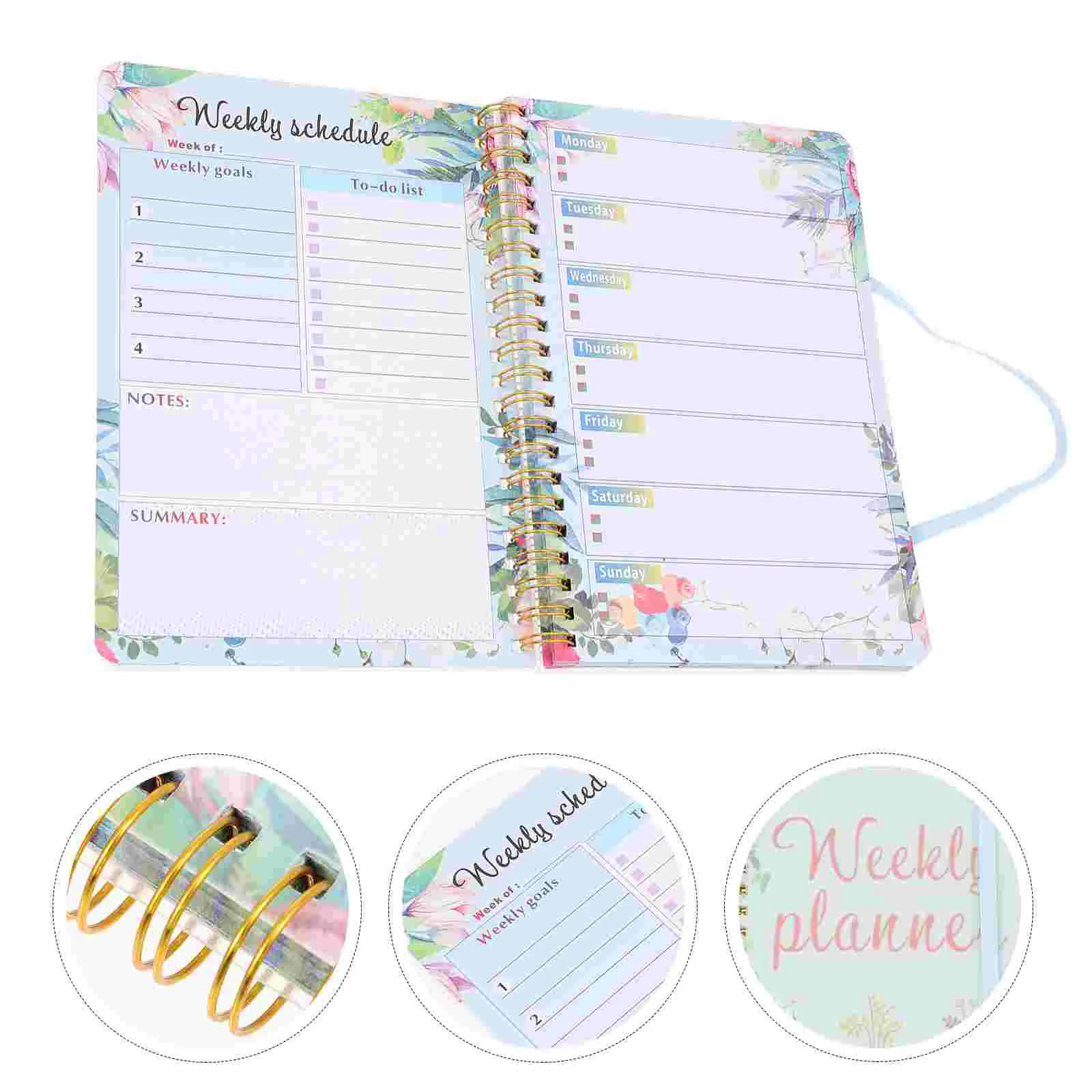 

Daily Planner Planning Notepad Students Notebook Coil Schedule Notebooks Paper English