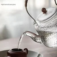 Pots pour théière en verre résistant aux hautes températures, bouilloire en verre antidéflagrant, plats de service à thé, fournitures de thé Puer 3