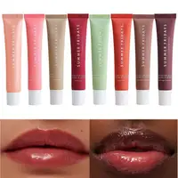 Summer Fridays Vanilla Beige Lip Balm Mini Lip Gloss Set Moisturizing Transparent Smooth Soft Tube Mirror Lipstick Makeup Set 2
