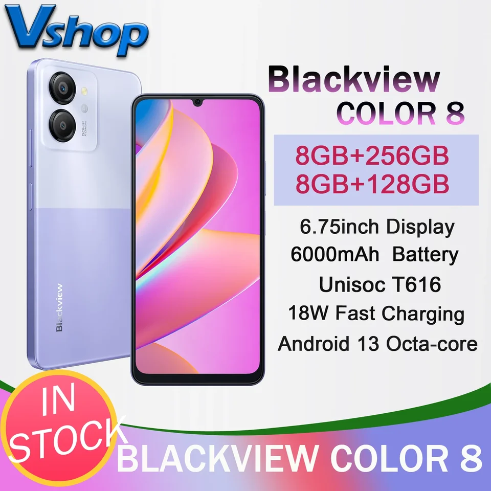 Blackview COLOR 8 スマートフォン 256GB 6000mAh Amazon