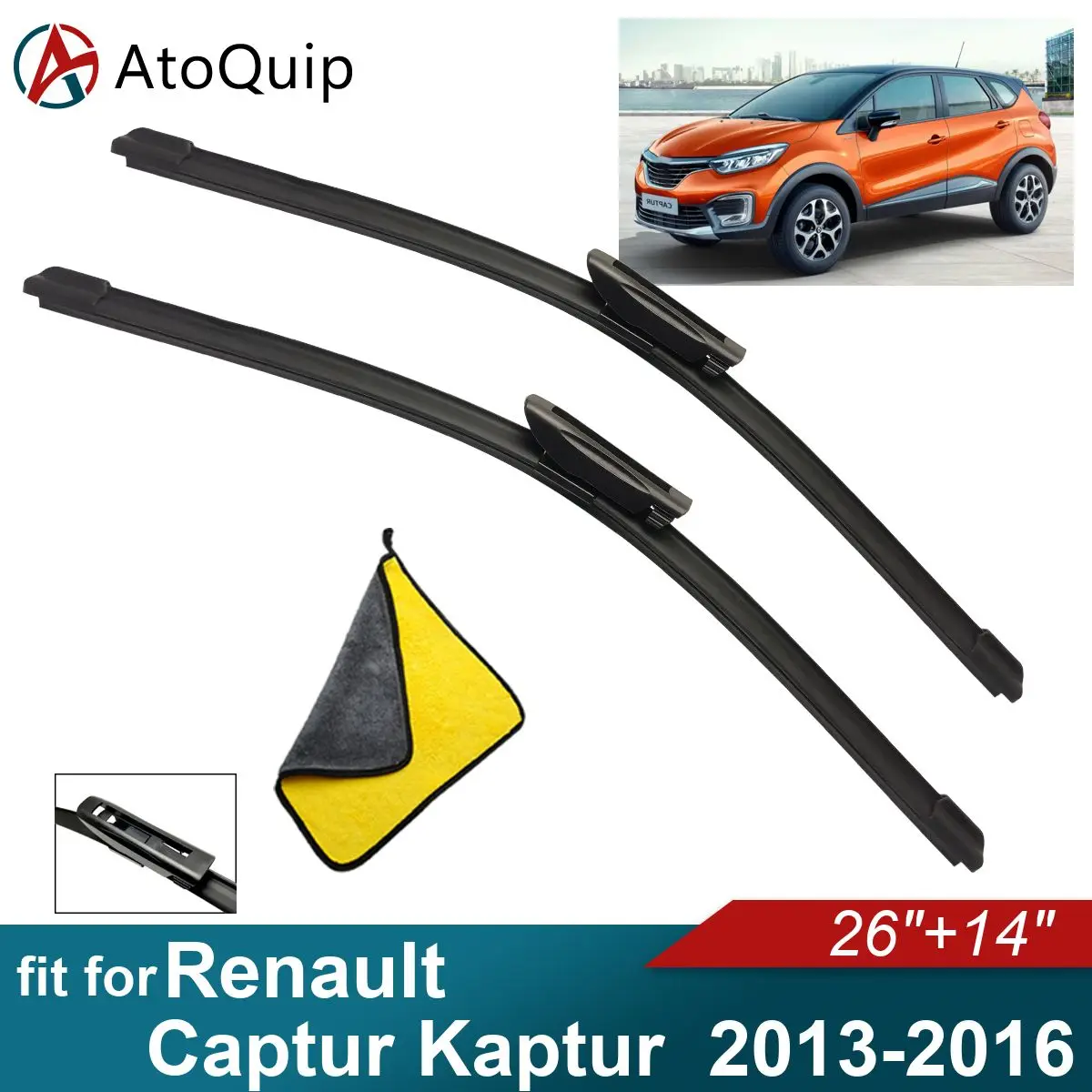 

Car Windshield Wiper Blades Fit For Renault Captur Kaptur Wiper Blades Soft Rubber Auto Front Windscreen