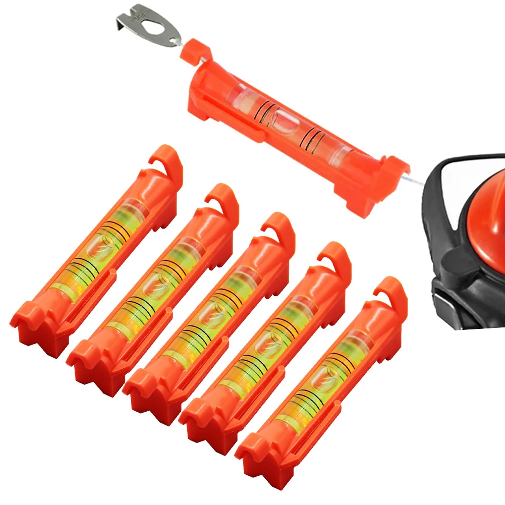 

5pcs Hanging Level Pen Horizontal Bubble Measuring Level Gadget Portable Acrylic Bubble Spirit Level With Plastic Shell