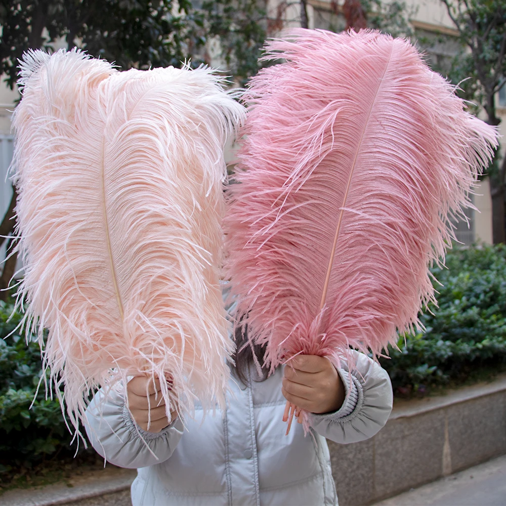 10Pcs/Lot Natural White Ostrich Feather 15-60CM for Crafts Wedding Party Decoration Table Centerpieces Carnival DIY Plumas Decor