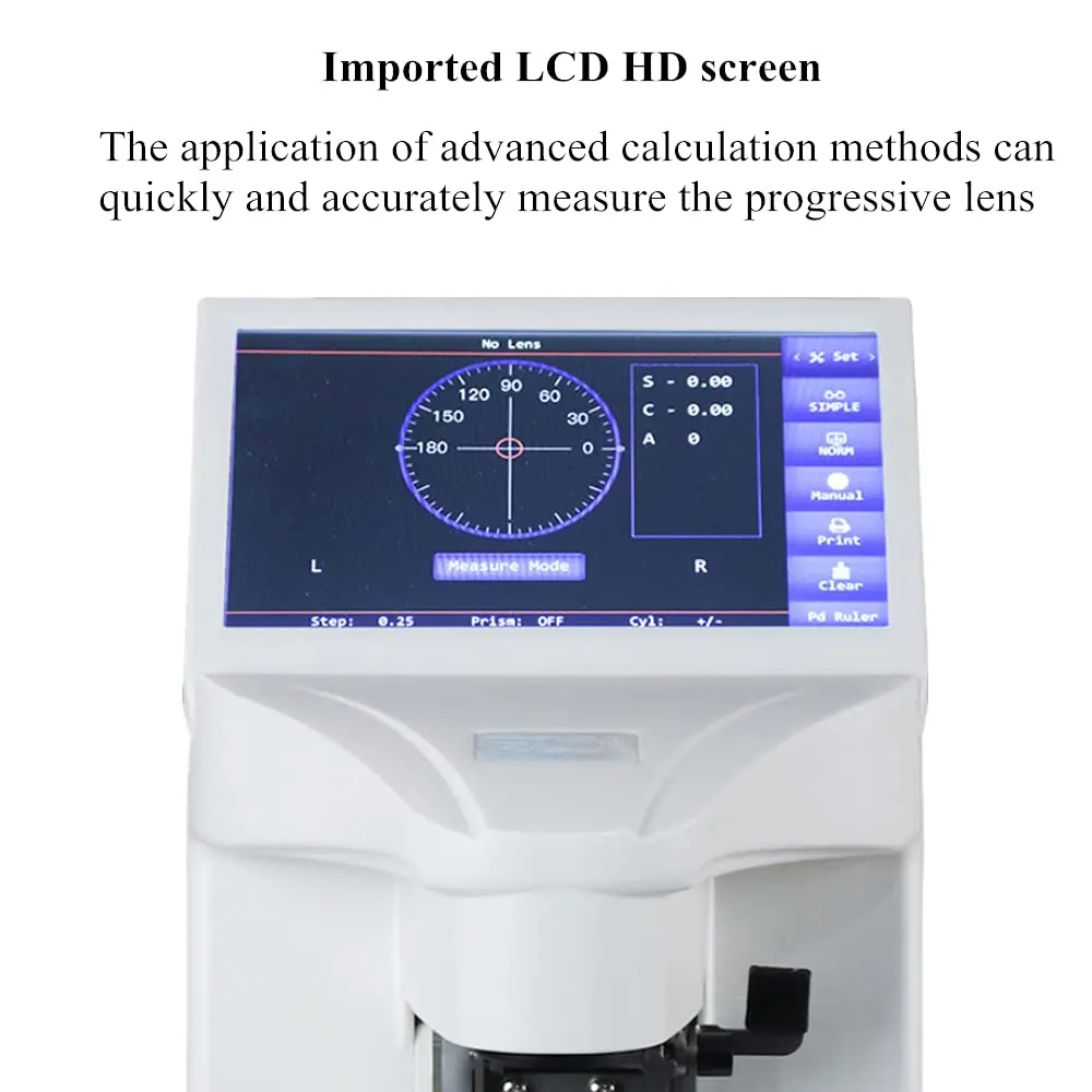 Auto Lens Meter 7 Inch Touch Screen Uv Pd Printing Focimeter Lensometer
