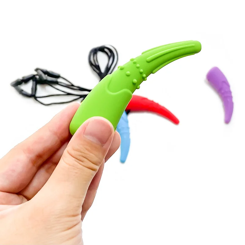 Dragon Claw Chew Necklace Sensory Chewy Pendant Teething Toys For Autism ADHD Baby Accessories BPA Free Silicone Baby Teether