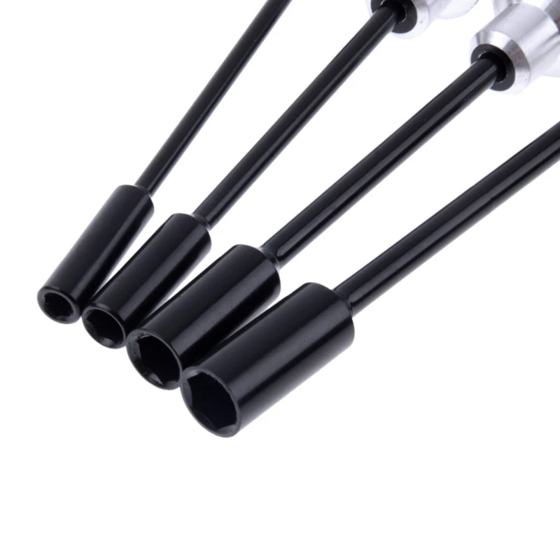 4Pcs RC Metal Hex NUT key Socket Screw Driver Wrench 4.0mm 5.5mm 7.0mm 8.0mm 80213 Tool Kit Buggy Truck Truggy  Car 4