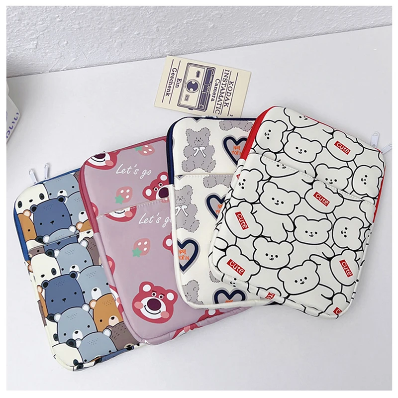 

Korean Style is Lovely iPad Bag For iPad Pro 9.7 iPad 10.2 iPad 10.5 iPad Pro 11 For 13.3 inch Macbook Pouch Carrying iPad Bag