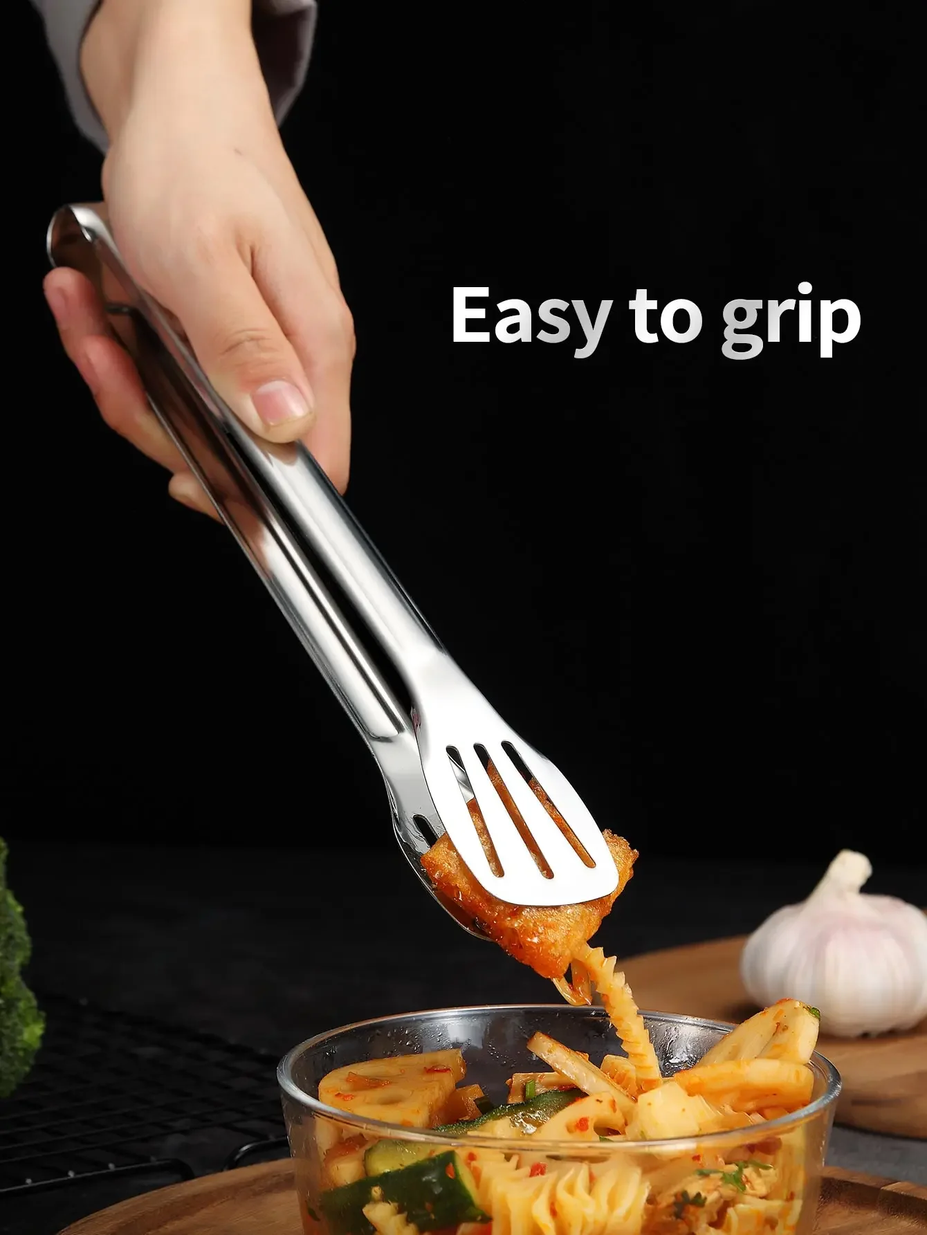 304 Stainless Steel Food Pliers, Anti Slip Barbecue Steak Clip, Fried Fish Barbecue Bread Clip, Kitchen Tool Cooking Pliers