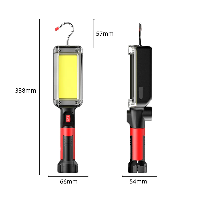 Led work light Led Work Light COB Floodlight 8000LM Rechargeable Lamp Use 2*18650 Battery Portable Magnetic Light Hook Clip Waterproof
