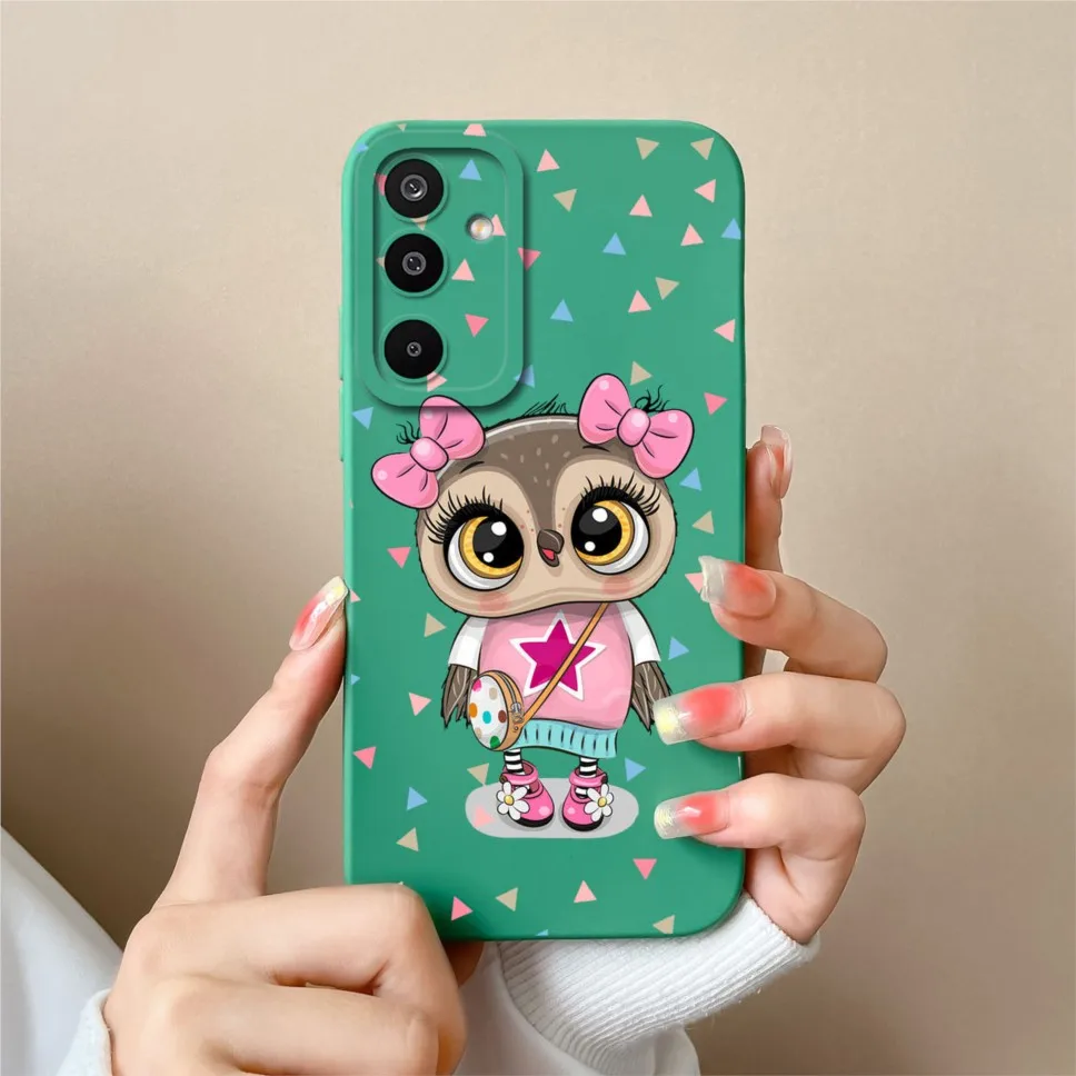 Fashion Pretty Sweet Girl Soft Liquid Silicone Protective Phone Case Cover