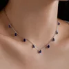 ‌Genuine S925 Sterling Silver Waterdrop Necklace | Cubic Zirconia Adjustable Chain | Tri-Color Jewelry Gift for Her, Anniversary 3