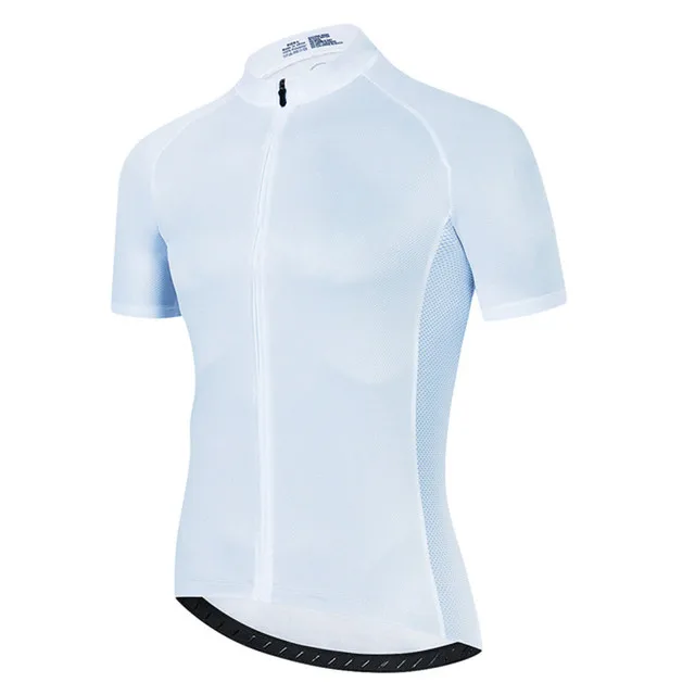 Fluorescent Yellow Summer Short Sleeve Quick-Dry MTB Bicycle Cycling Jersey Men Outdoor Bike Top Solid Color Clothing Sportswear 2