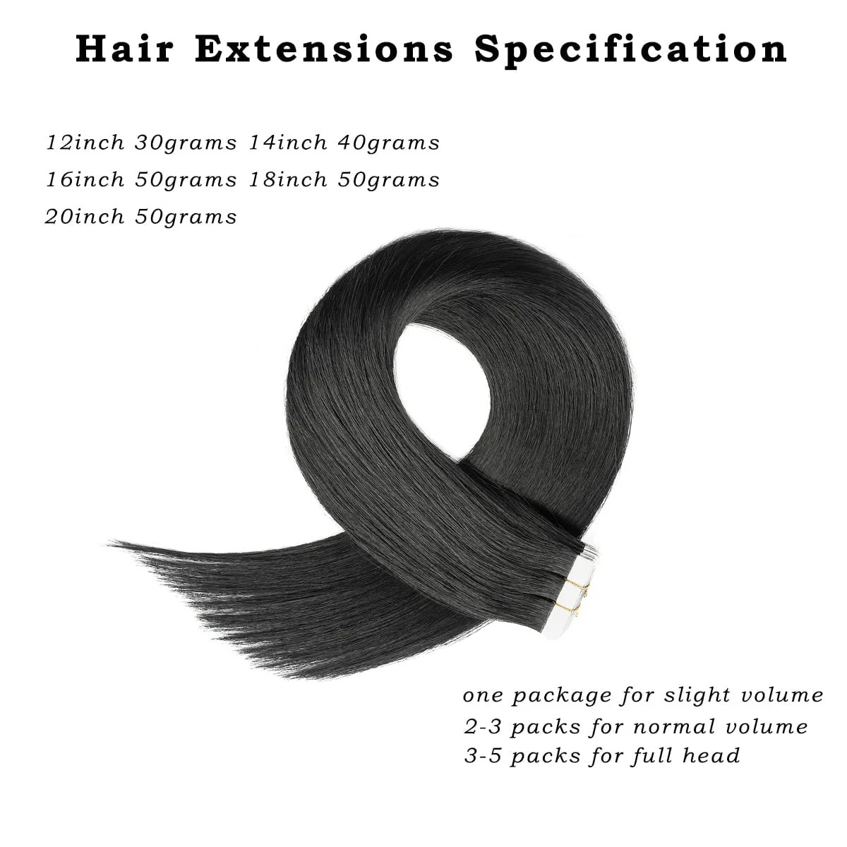 Tape in Hair Extensions Human Hair Seamless Real 20pcs