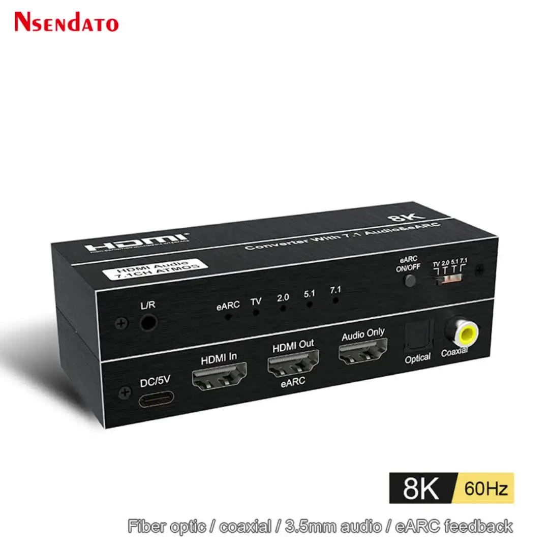 HDMI 2.1 eARC аудиоконвертер Nsendato