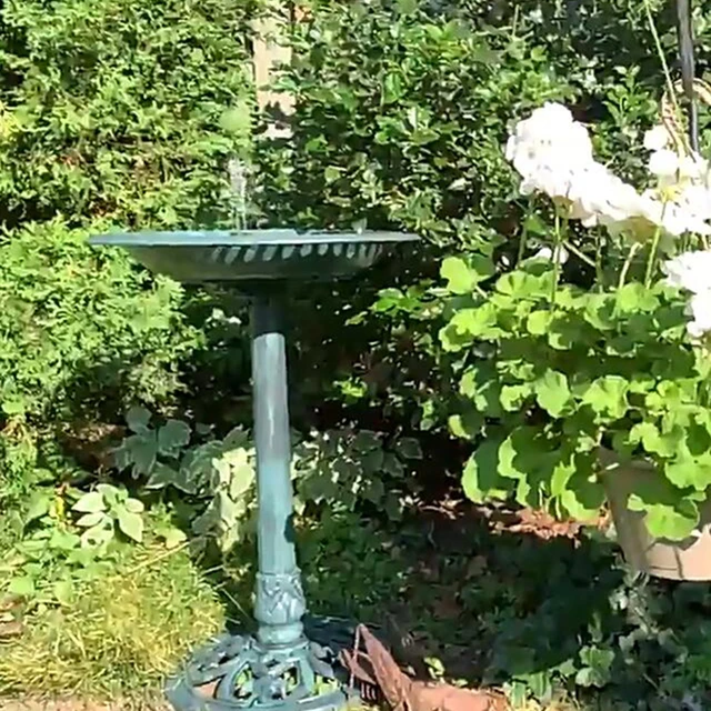 Talapzat Kerti Madárfürdő Dekoráció Tál Kültéri Tornác Udvar Napenergia Szökőkút A Courtyard Teraszos Háztáji Fedélzeten - Image 3