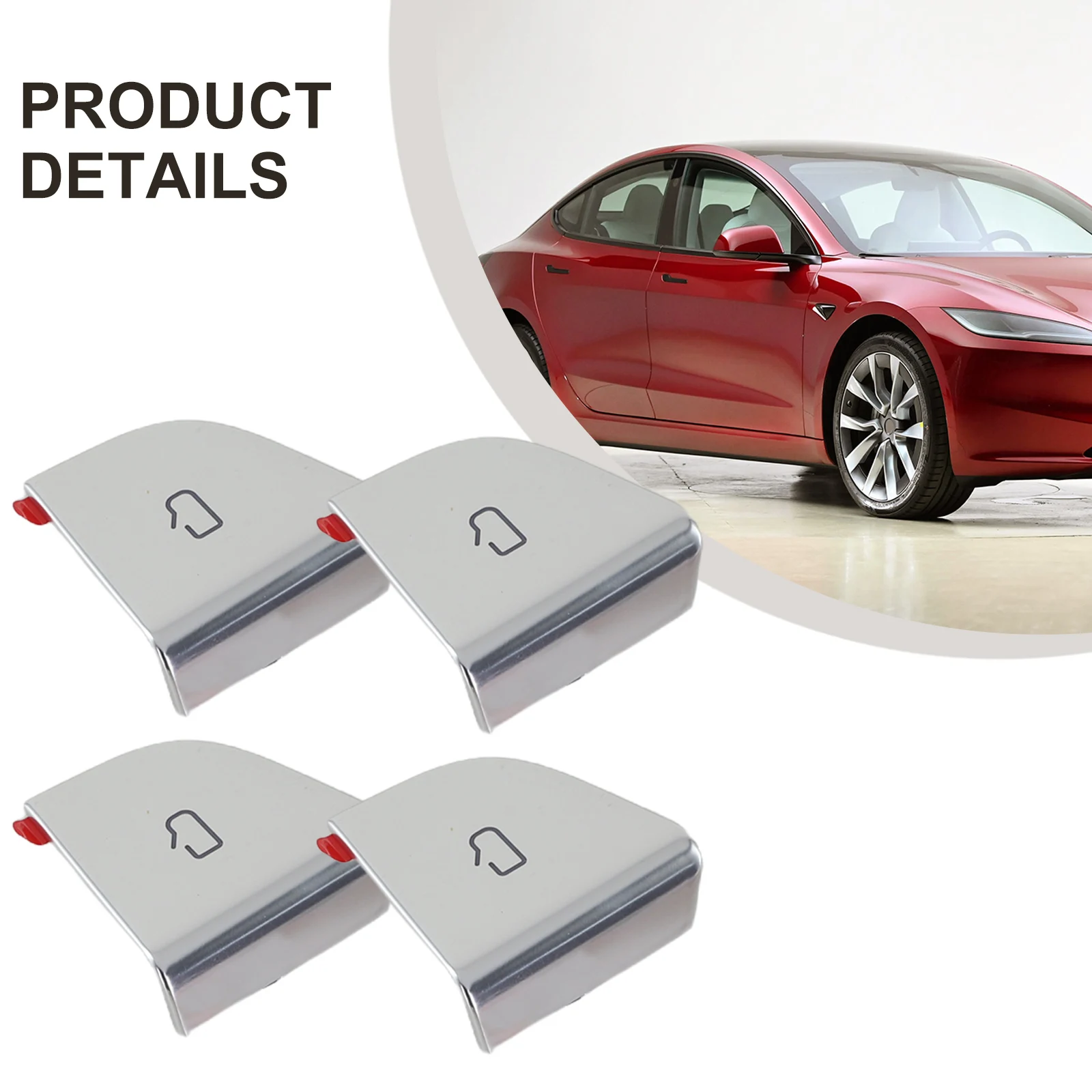 

Car Door Button Stickers For Tesla For Model For Highland 2024 Door Button Trim Home DIY Car Accessories Interior Decoration