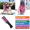 Kids Colorful Matte Disposable Hair Dye Comb Toys  For Girls Makeup Toys Party Hair Dye Non-toxic Safe Children Toys Gift 4
