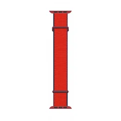 Braided Nylon Strap - Breathable Bracelet - 42mm series 10 (Tricolor red)