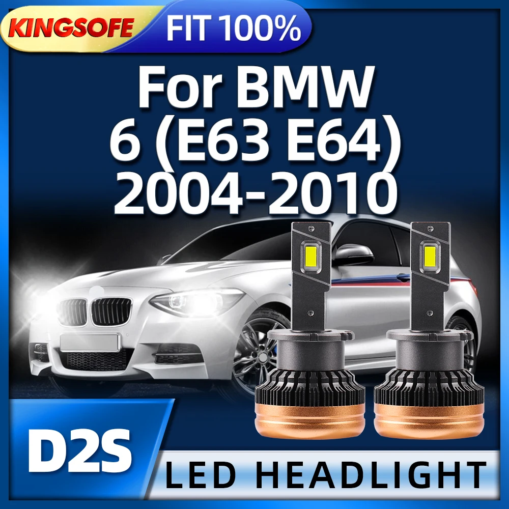 

Roadsun 130W D2S Car Light Bulbs LED Headlights 6000K White Lamp For BMW 6 E63 E64 2004 2005 2006 2007 2008 2009 2010