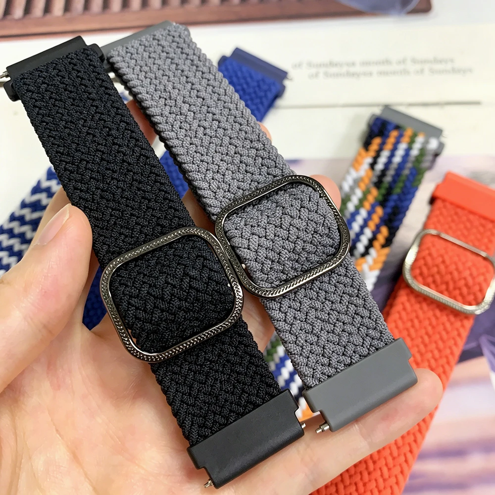 Braided Sports Bracelet - Nylon Breathable & Adjustable Strap (20mm/22mm)