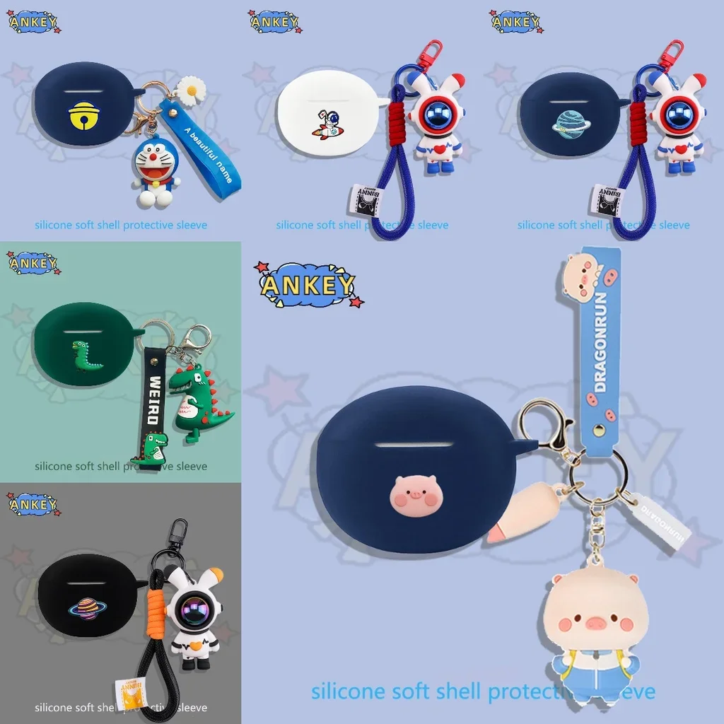 Custodia Per Soundpeats Air 4 Pro / Mini Pro Hs / Opera 03 05 Cover In Silicone Per Auricolari Cute Pig Earbuds Cuffie Protettive Morbide