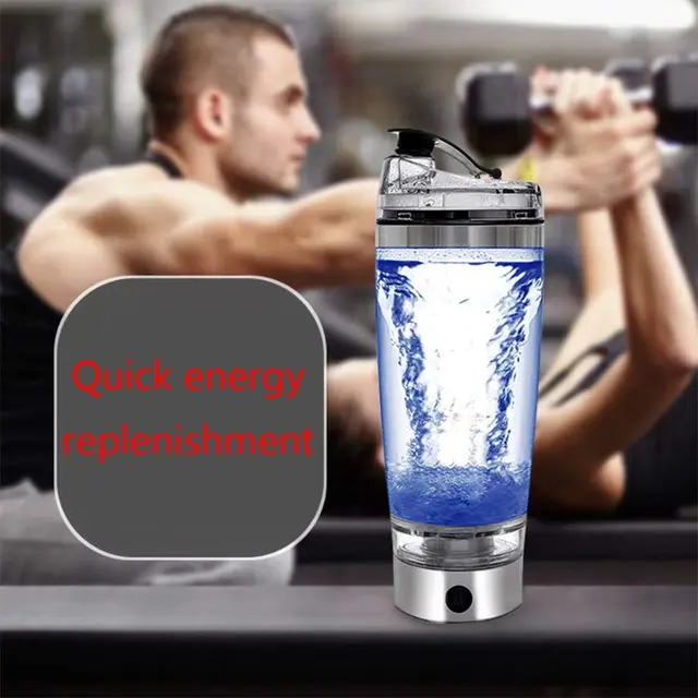 Hordozható Shaker Palackkeverő -Rázógép Fehérje Protein Cup Usb Újratölthető Elektromos Keverés Csésze Por - Image 6