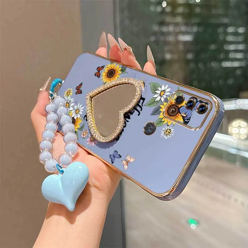 Floral Butterfly Dance Phone Case Set with Lanyard & Stand
