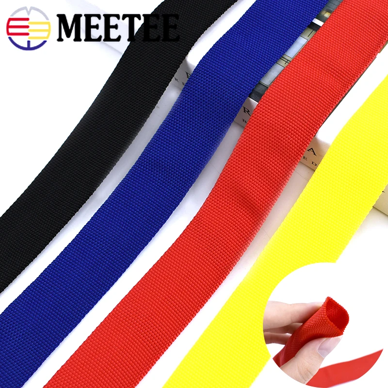 

5/10Meters 30mm Colorful Tubular Webbing Double-layer Tape Decorative Ribbon Handbag Shoulder Strap DIY Garment Sewing Accessory