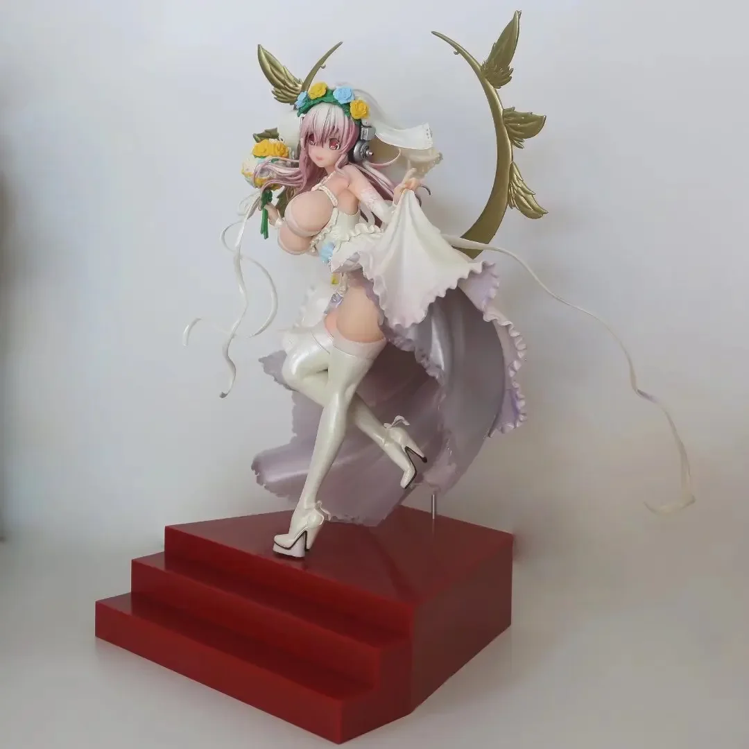 

30cm Anime SUPER SONICO THE ANIMATION SUPERSONICO Wedding Girl PVC Action Figure Toy Adult Statue Collectible Model Doll Gift