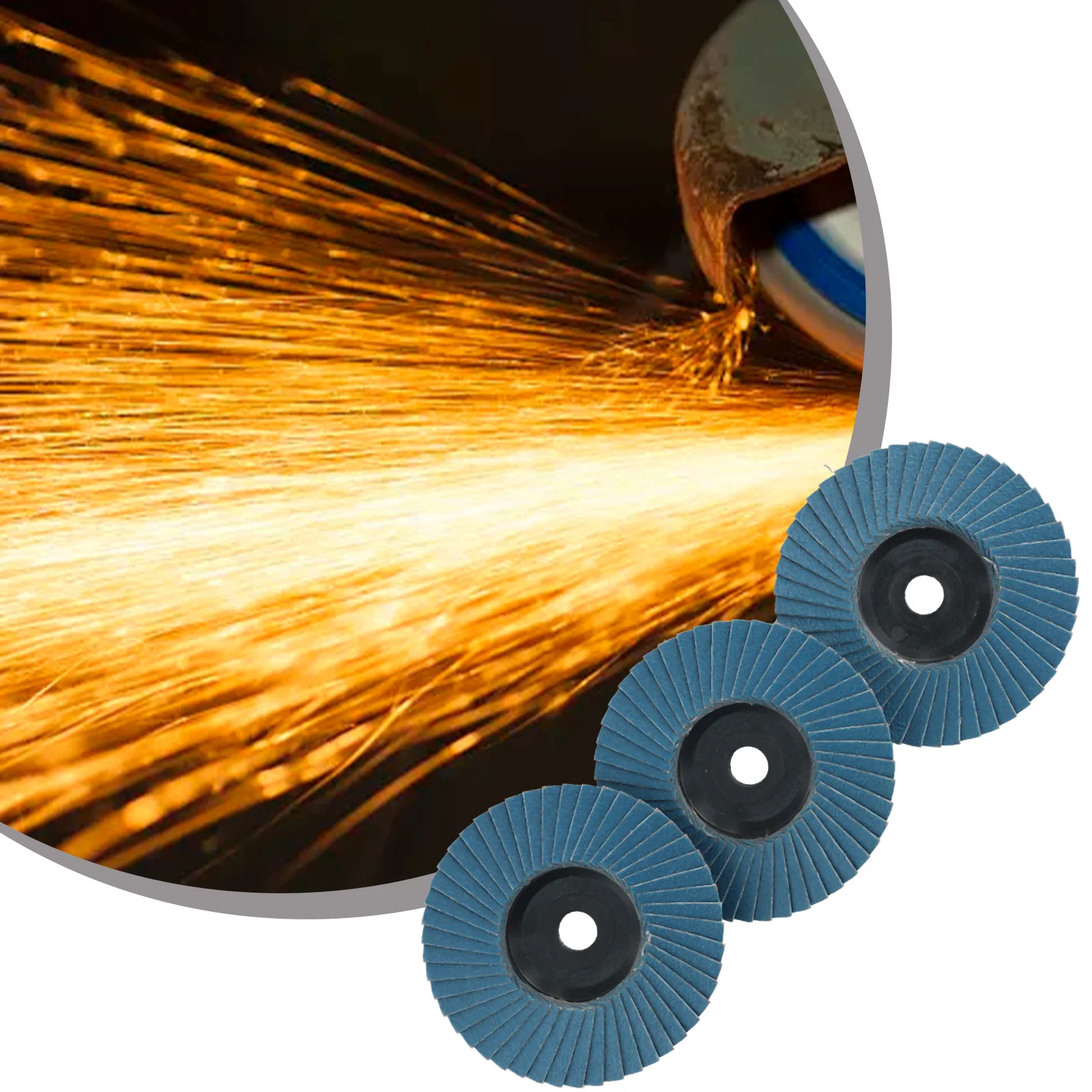 

Power Tool Grinding Wheel Blue Flap Discs Grinding Wheels 3 Inch 3pcs 75mm Angle Grinder Hard-wearing Metal Grind