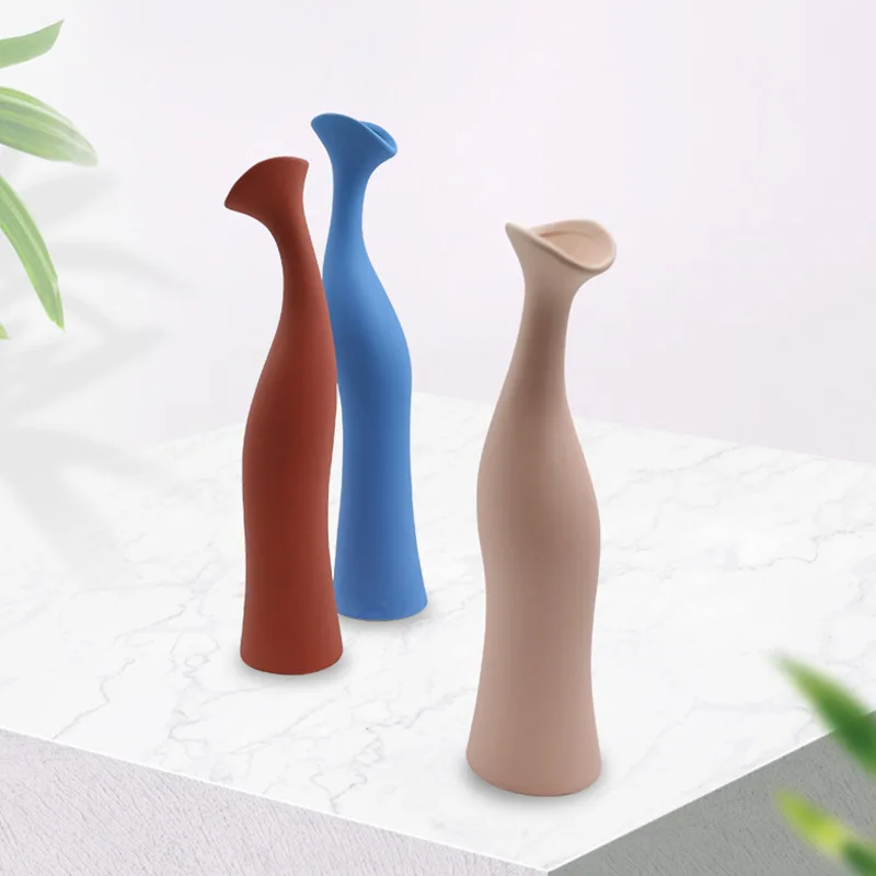 

Nordic light luxury color glaze vase art ornaments living room entrance model house creative home abstract decoration ornament