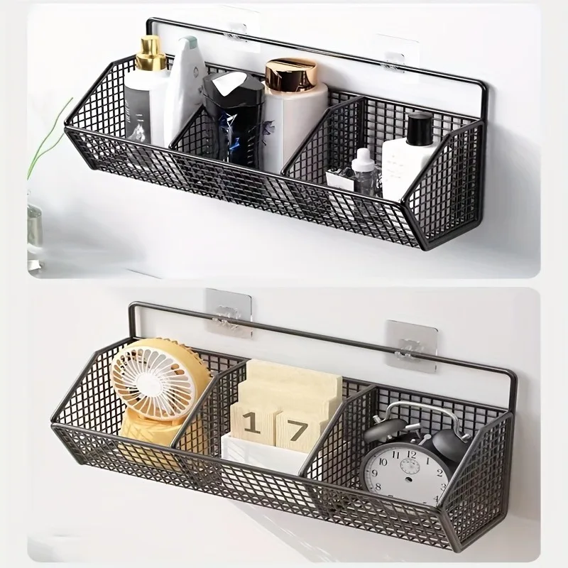 1pc Modern Wall-Mounted Kitchen Storage Basket-Durable Metal Wire Organizer for Spices,Onions&Vegetables-Perfect for Home 4