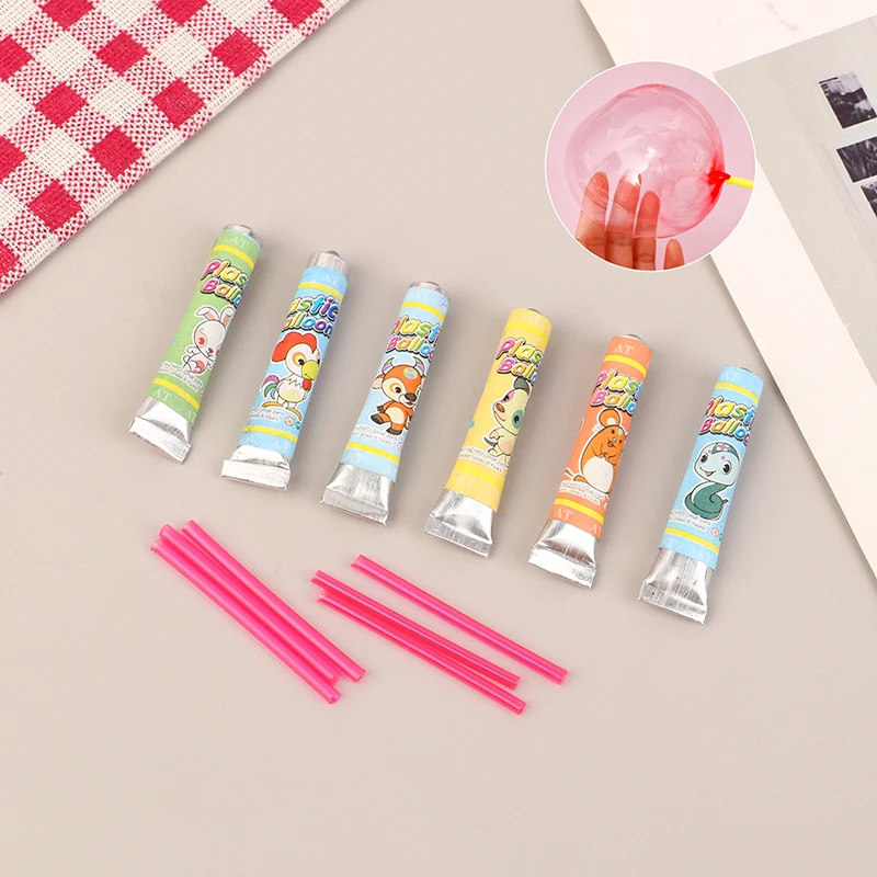 4PCS Classic Props Magic Bubble Glue Toy Blowing Colorful Bubble Ball Plastic Balloon Won't Burst Safe For Kids Boys Girls Gift 3