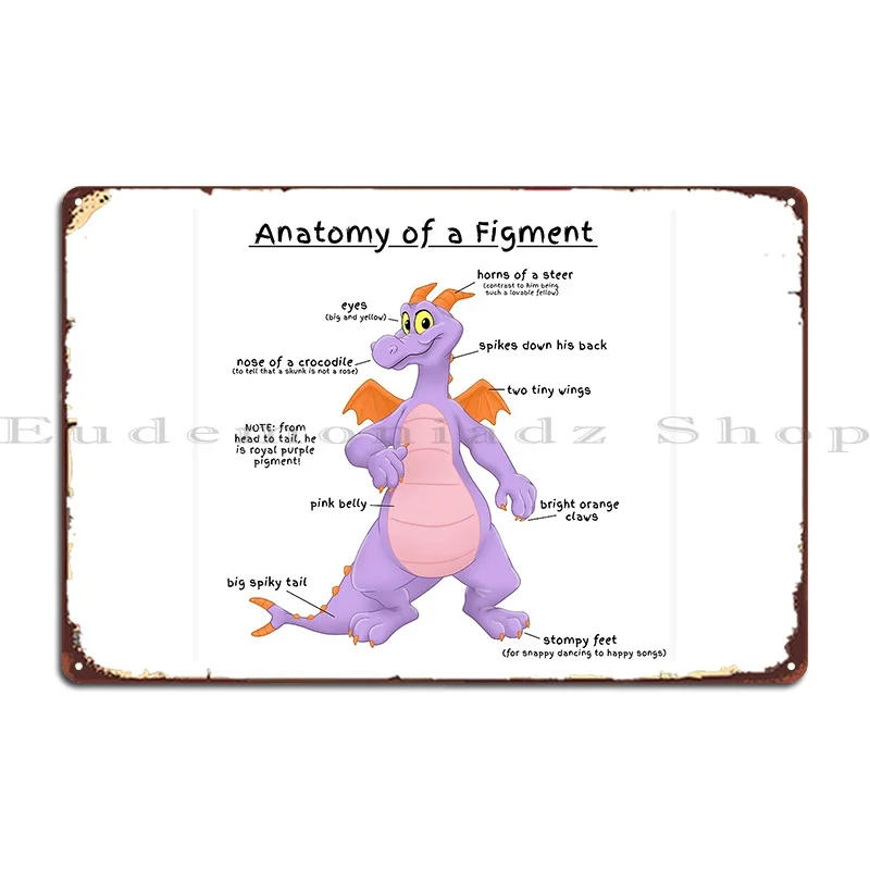 Figment 금속 사인 포스터 파티의 해부학 재미 있은 바 벽 플라크 인쇄 된 ..