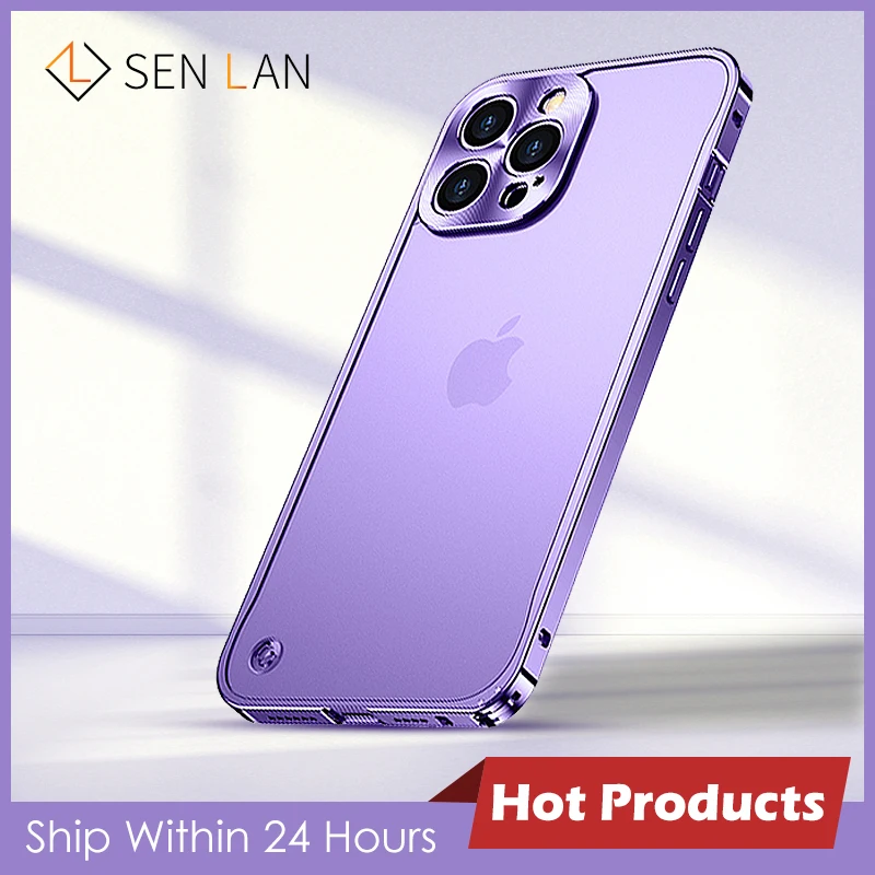 

Luxury Magnetic Aluminum Frame Case For IPhone 11 12 13 14 Pro Max Metal Shell Matte Back Cover For IPHON 14Plus 13Mini 12Mini