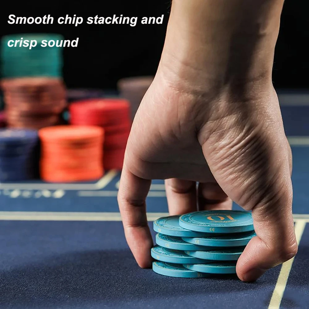 Poker Chips 10PCS Ceramic Texas Hold'em 39MM