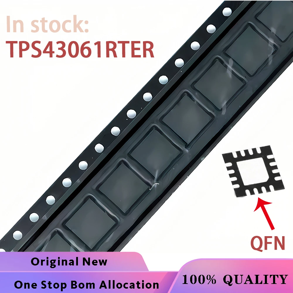 

(2-10PCS) 100% New TPS43061RTER TPS43061 43061 QFN-16 Chipset