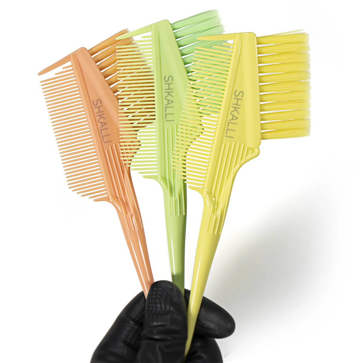 Glitzernder Haarfärbe-Pinsel, stilvolle weiche Borsten, professionelles Salon-Haarfärbe-Werkzeug, Haarfärbepinsel – Detail 7