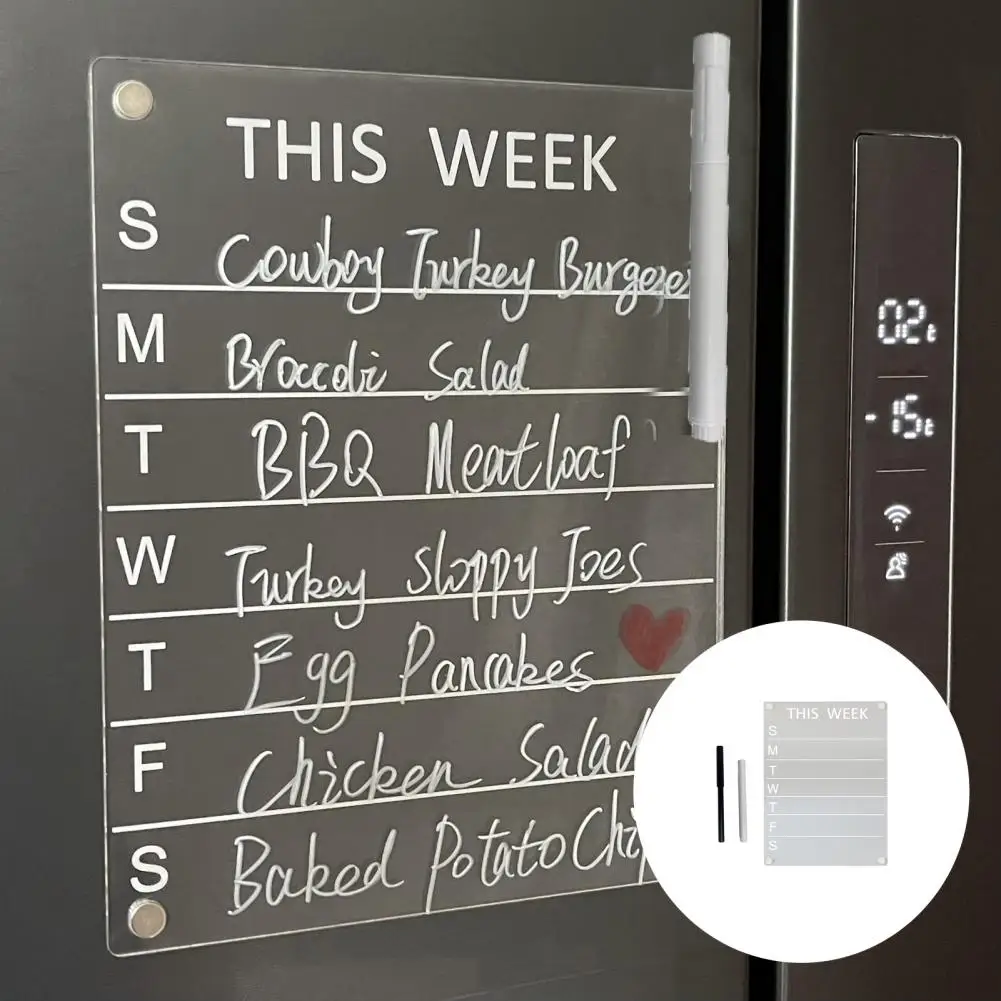 Dry Erase Board Smooth Writing Refrigerator Memo with Marking Pen